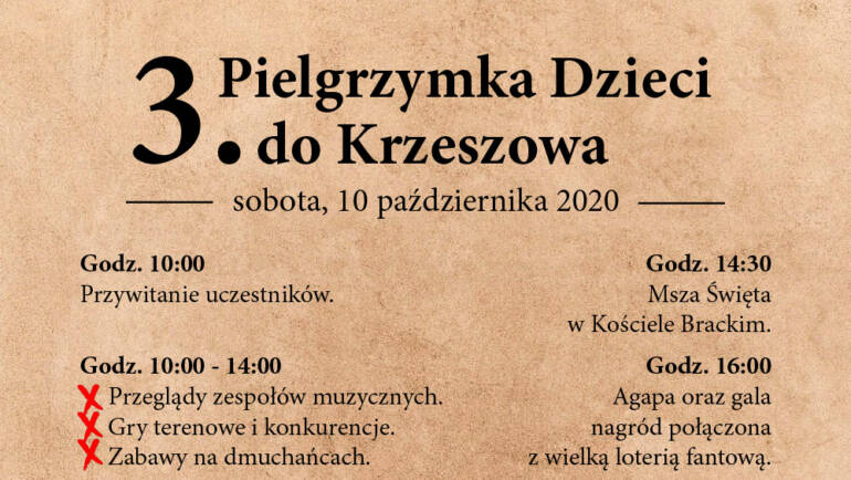 3. Pielgrzymka dzieci do Krzeszowa